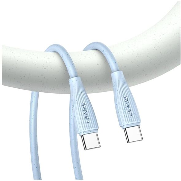 Καλώδιο USAMS Green Series SJ716 60W USB-C σε USB-C 1m ροζ