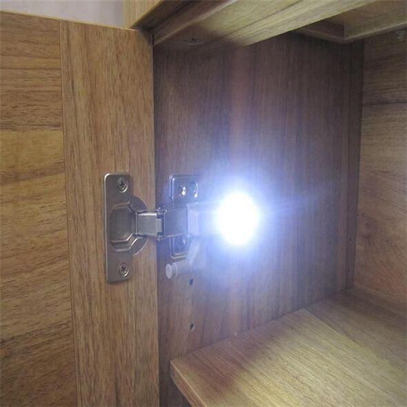 ECpower ZD23F LAMPKA LAMPA MEBLE 3 x LED NA ZAWIASY SZARA