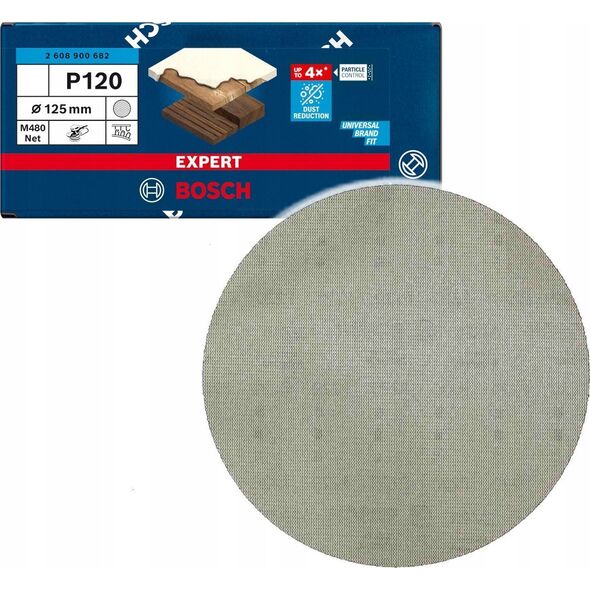 Szlifierka Bosch Bosch Expert M480 mesh sanding sheet O 125mm, K120 (50 pieces, for eccentric sanders)