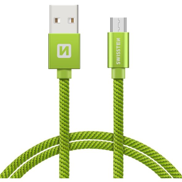 Swissten Υφασμάτινο Καλώδιο Γρήγορης Φόρτισης Universal Micro USB Δεδομένων και Φόρτισης 0.2m