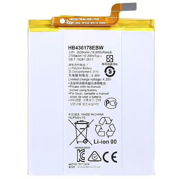 Huawei HB436178EBW Αυθεντική Μπαταρία Li-Ion 2700mAh (OEM)