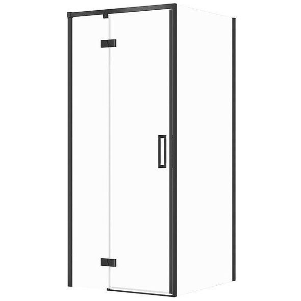 Σετ B855 καμπίνα LARGA με αριστερή άρθρωση μαύρη 80x80x195 γυαλί TRANS WIR