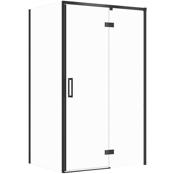 Σετ C117 καμπίνα Larga με δεξιό μεντεσέ, μαύρη 120x90x195 γυαλί Trans Wir