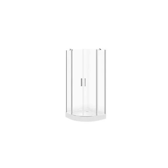 Σετ C171 Καμπίνα Moduo Ημικυκλική 80x80x195+Tako Λευκό 80x16 Wir