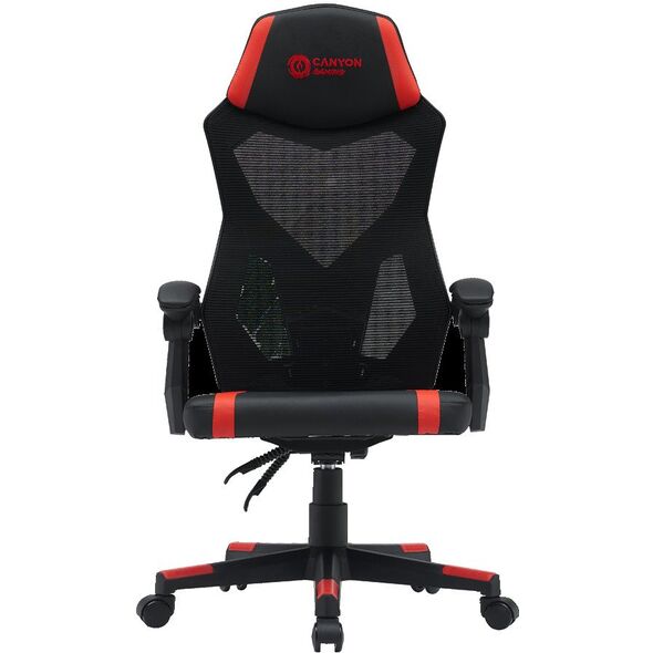 CANYON Καρέκλα gaming Flow MCH01 Mesh Μαύρο - Κόκκινο
