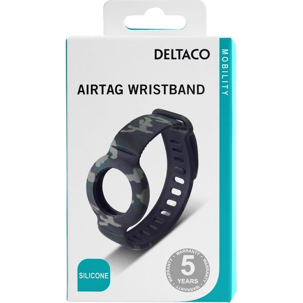 Deltaco Deltaco MCASE-TAG18, Camouflage, Silicone, AirTag, 35 mm, 245 mm, 8 mm