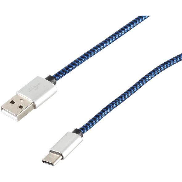 Kabel USB S-Conn 14-50018, 0.3 m, USB A, USB C, USB 2.0, 480 Mbit/s, Blue