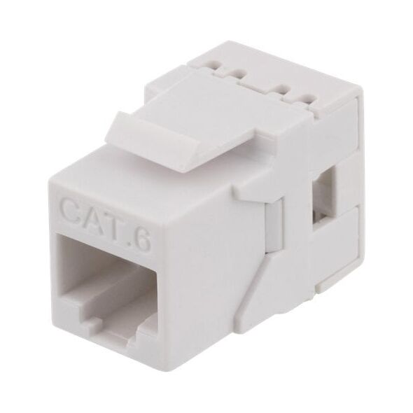 Deltaco Deltaco MD-118, Flat, White, RJ-45, RJ-45, Female, Female