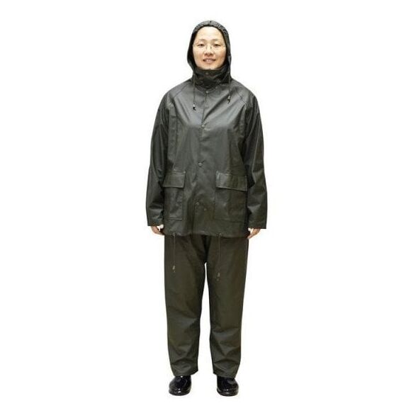 PU RAIN SET WS2U00G SIZE 3XL OLIVE GREEN