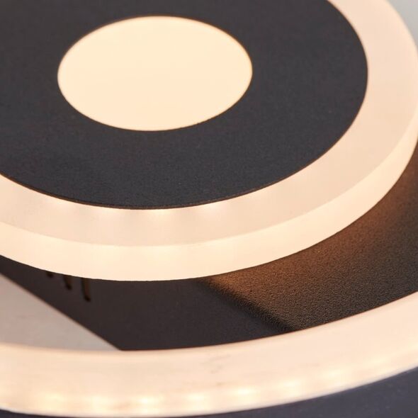 Φωτιστικό οροφής LED BRILLIANT MAUREEN, 12 W, 3000 K, 1100 lm, μαύρο, O 20 x 5 cm
