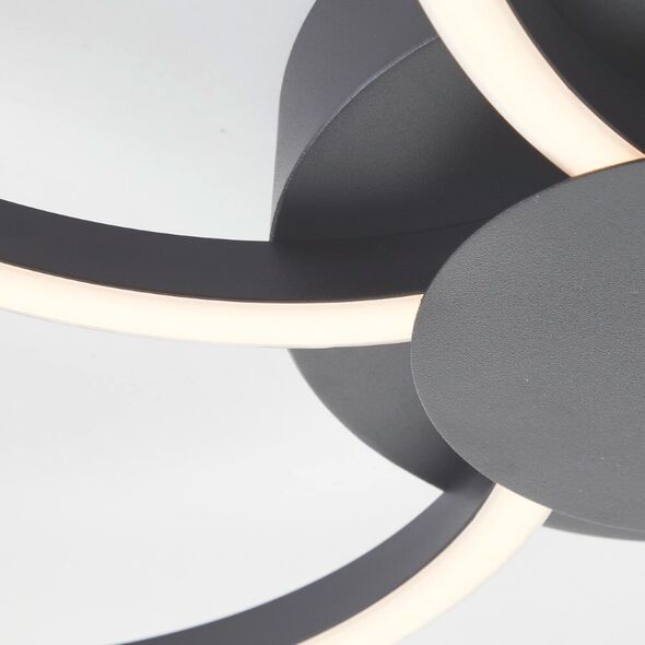 Φωτιστικό οροφής LED BRILLIANT FICO, 32W, CCT 3000-6500K, 3000 lm, μαύρο χρώμα, O65 x 6 cm