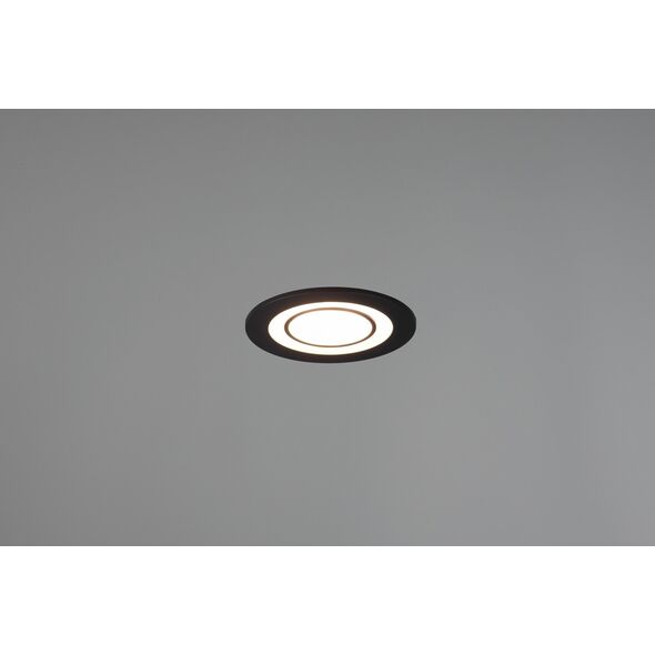 Ενσωματωμένο LED φως TRIO CORE, 5 W, 3000 K, 450 lm, 2 πηγές φωτός, μαύρο, O8.2 cm