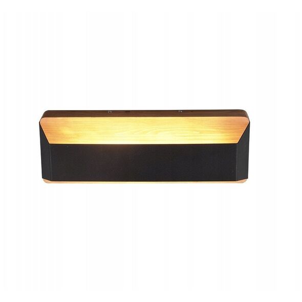 LED wall light TRIO ARINO, 3000 K, 1 x 13.5 W, 1500 lm, dimmable, black, 35 cm