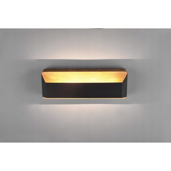 LED wall light TRIO ARINO, 3000 K, 1 x 13.5 W, 1500 lm, dimmable, black, 35 cm