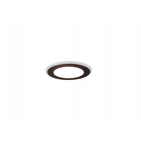 Ενσωματωμένο LED φως TRIO AURA, 10 W, 3000 K, 1040 lm, 2 πηγές φωτός, μαύρο, O15 cm