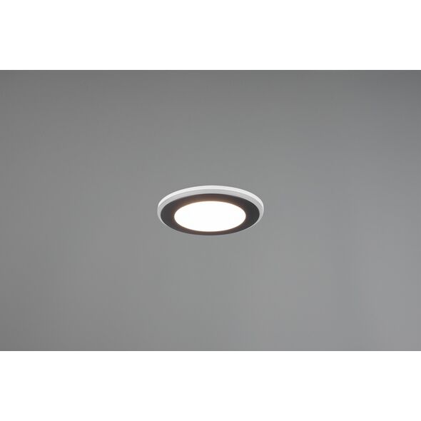 Ενσωματωμένο LED φως TRIO AURA, 5 W, 3000 K, 450 lm, 2 πηγές φωτός, μαύρο, O8.2 cm