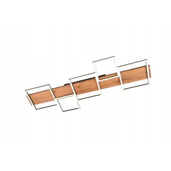 Φωτιστικό οροφής LED TRIO Harper, 42W, 3000K, 5700lm, μαύρο/χρυσό, 115 x 44 x 7 cm