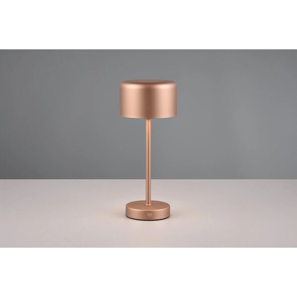 LED επιτραπέζιο φωτιστικό REALITY Jeff, 1.5W, 3000K, 150lm, επαναφορτιζόμενο μέσω USB, χρυσό χρώμα, o12x30cm