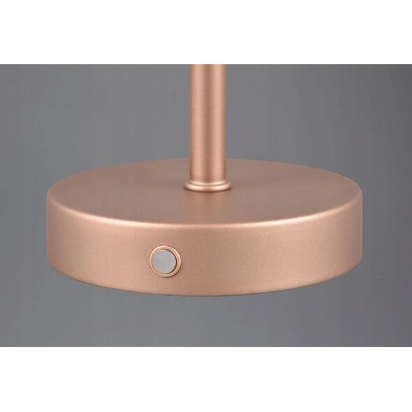 LED επιτραπέζιο φωτιστικό REALITY Jeff, 1.5W, 3000K, 150lm, επαναφορτιζόμενο μέσω USB, χρυσό χρώμα, o12x30cm