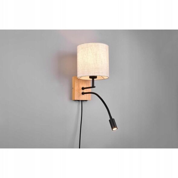 Φωτιστικό τοίχου TRIO Nilam, 1xE27, μέγιστο 28W, 1xSMD LED, 3.1W, 3000K, 310lm, o18 x 30 cm