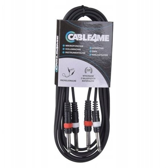 ΚΑΛΩΔΙΟ4ΜΕ 2x jack mono 6,3mm 2x jack mono 6,3mm 3m