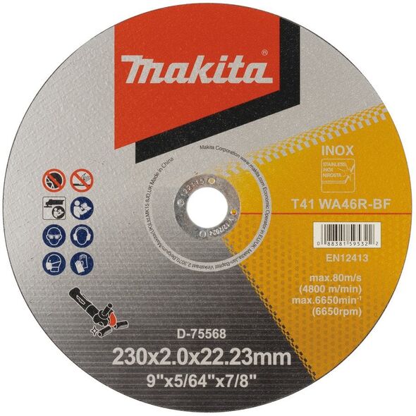 THIN CUTTING WHEEL FOR INOX230X2 WA46R