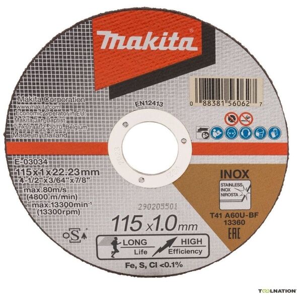 ABRASIVE CUTTING DISC E-03034 115X1X22