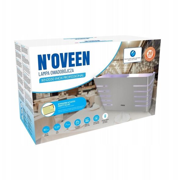 Λάμπα Εντομοκτόνος με κολλητική ταινία Noveen IKN2050 INOX PROFESSIONAL