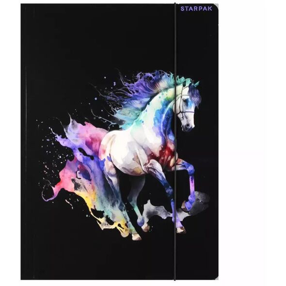 ΦΑΚΕΛΟΣ ΜΕ ΛΑΣΤΙΧΟ Α4 HORSES STK FOL10/100