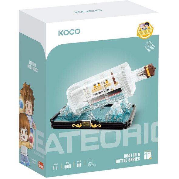 KOCO klocki Titanic w butelce 918el 03001 41711
