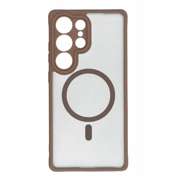 Θήκη FULL MATTE MAG COVER συμβατή με MagSafe για SAMSUNG S25 PLUS καφέ