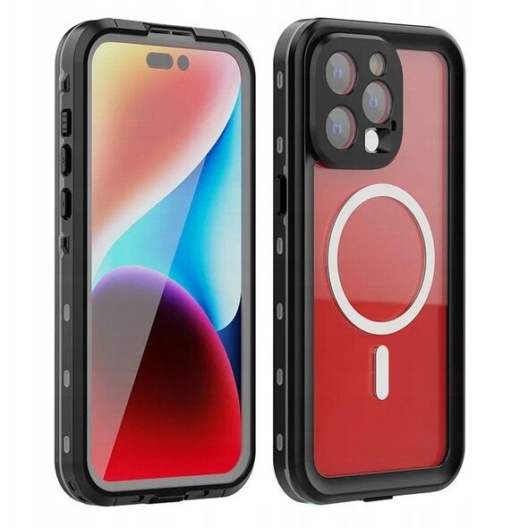 Αδιάβροχη θήκη SHELLBOX DOT συμβατή με MagSafe για IPHONE 15 Pro Max μαύρο