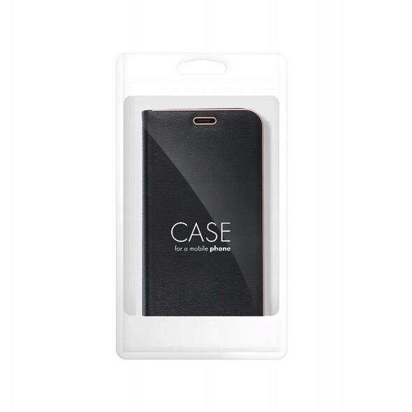 Θήκη LUNA Book Gold για XIAOMI Redmi Note 14 4G (GLOBAL - 164,84mm x 78,15mm x 8,16mm) μαύρο