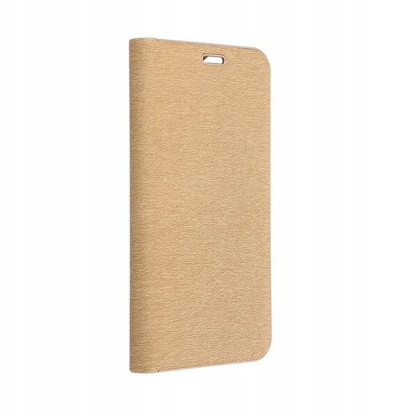 Θήκη LUNA Book Gold για XIAOMI Redmi Note 14 4G (GLOBAL - 164,84mm x 78,15mm x 8,16mm) χρυσό