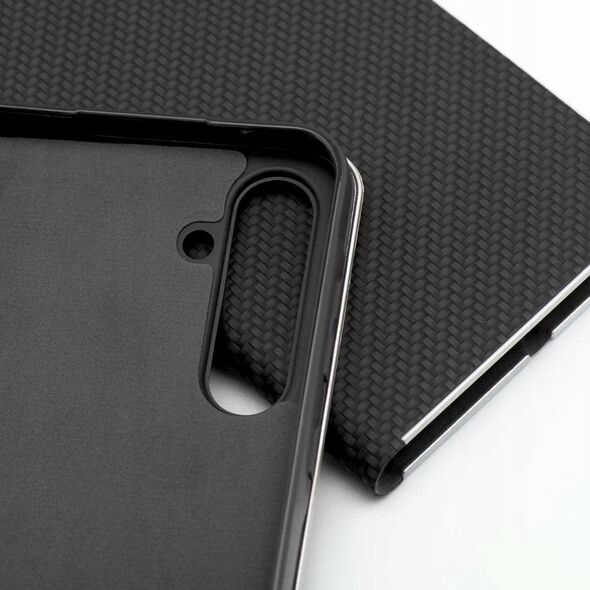Θήκη LUNA Book Carbon για SAMSUNG S25 Edge μαύρο