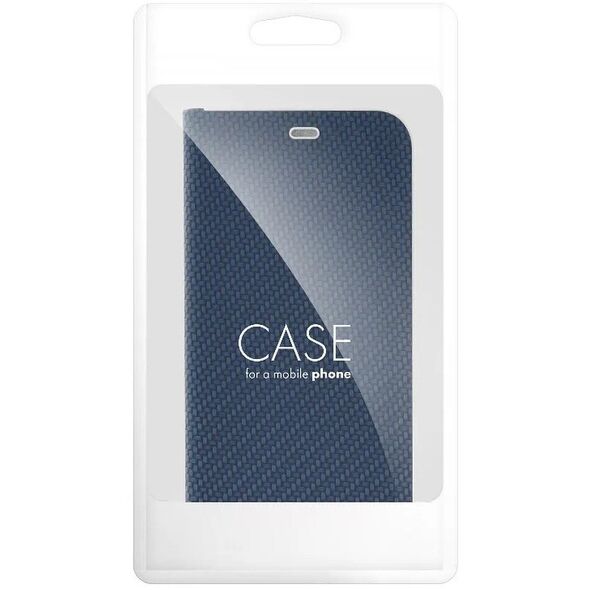Θήκη LUNA Book Carbon για SAMSUNG S25 Edge μπλε