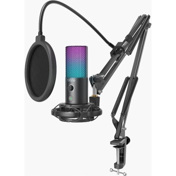 Mikrofon Fifine Fifine Technology FIFINE T669 PRO3 RGB Kondensatorinio Mikrofono Komplektas