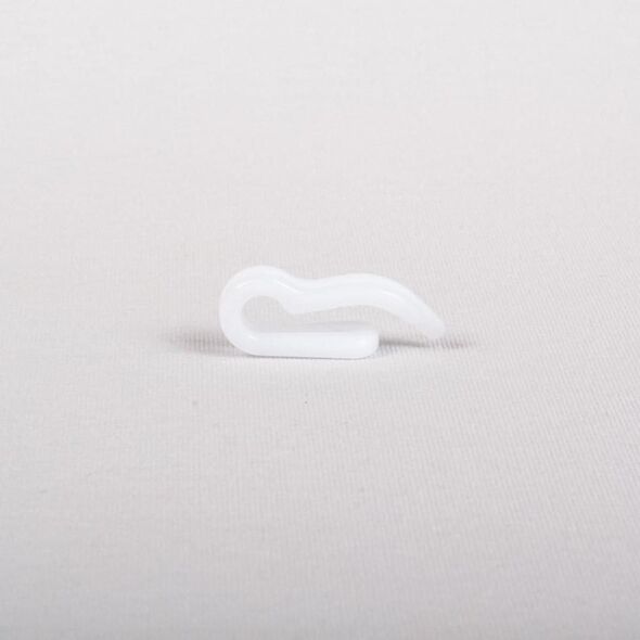 HOOK DOUBLE PLASTIC WHITE (30)