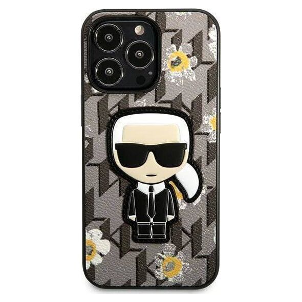 Karl Lagerfeld Karl Lagerfeld Iconic Karl Flower - Etui iPhone 13 Pro Max (szary)