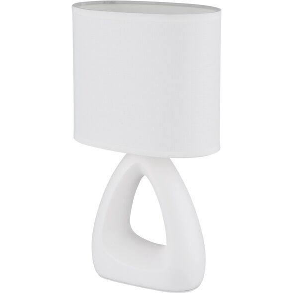 Φωτιστικό επιτραπέζιο GLOBO TRIANGLE, 1 x E14, 40W, λευκό, κεραμικό, 17 x 10 x 30 cm