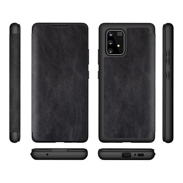 Etui Leather Book iPhone 12 6,7" Pro Max czarny/black