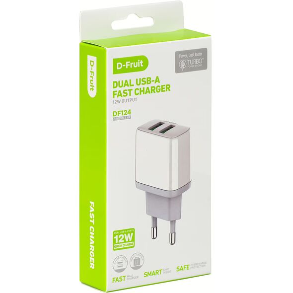 D-Fruit charger 12W 2xUSB-A DF124