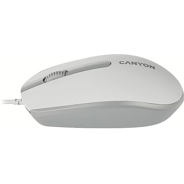 CANYON Ενσύρματο ποντίκι M-10 Λευκό - Γκρι
