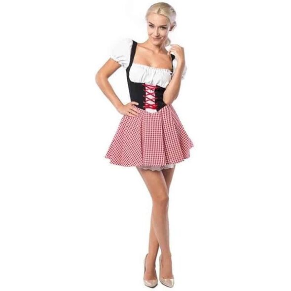 Dirndl Eva, κόκκινο και μαύρο