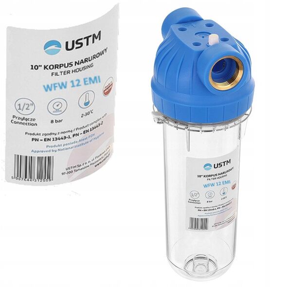 USTM σώμα φίλτρου 10" EMI διπλό o-ring 1/2" WFW12-EMI