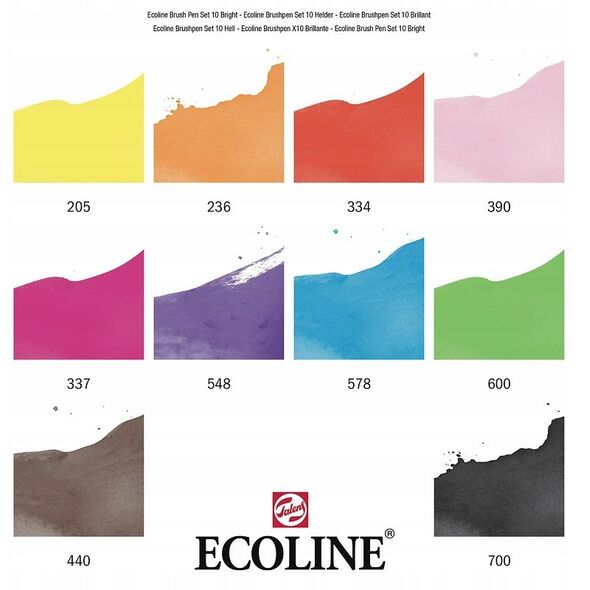 Σετ πινέλων Ecoline Bright | 10 χρώματα