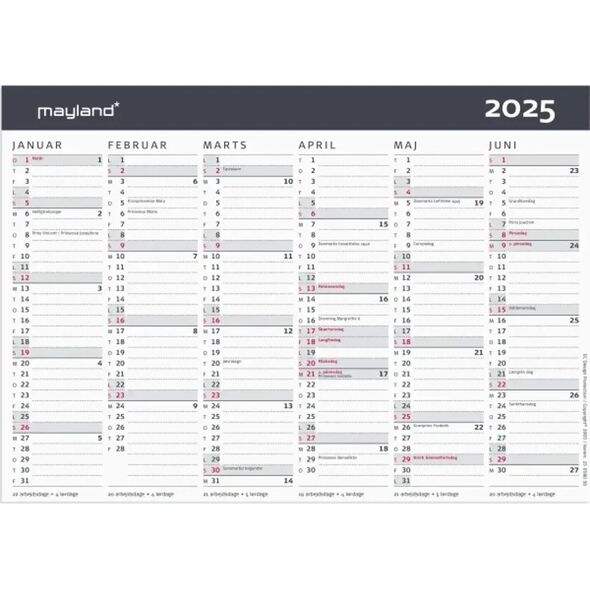 Ημερολόγιο γραφείου Κλασικό A5 2025