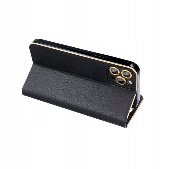 Θήκη LUNA Book Gold για SAMSUNG S25 Plus μαύρο