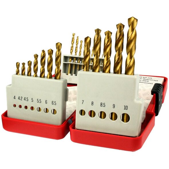21PCS TITANIUM COATED HSS DRILL BIT SET
