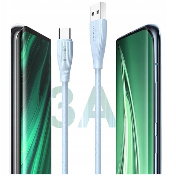 Καλώδιο USAMS Green Series SJ714 18W 3A USB-A σε USB-C 1m μπλε